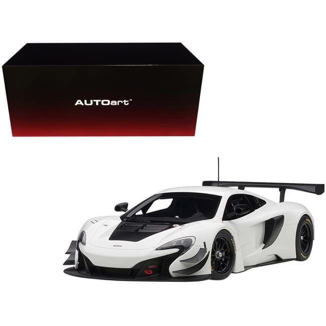 Mclaren 650S GT3 Accents 1 by 18 Scale Model Car, White with Black Mclaren 650S GT3 Accents 1 by 18 Scale Model Car, White with Black