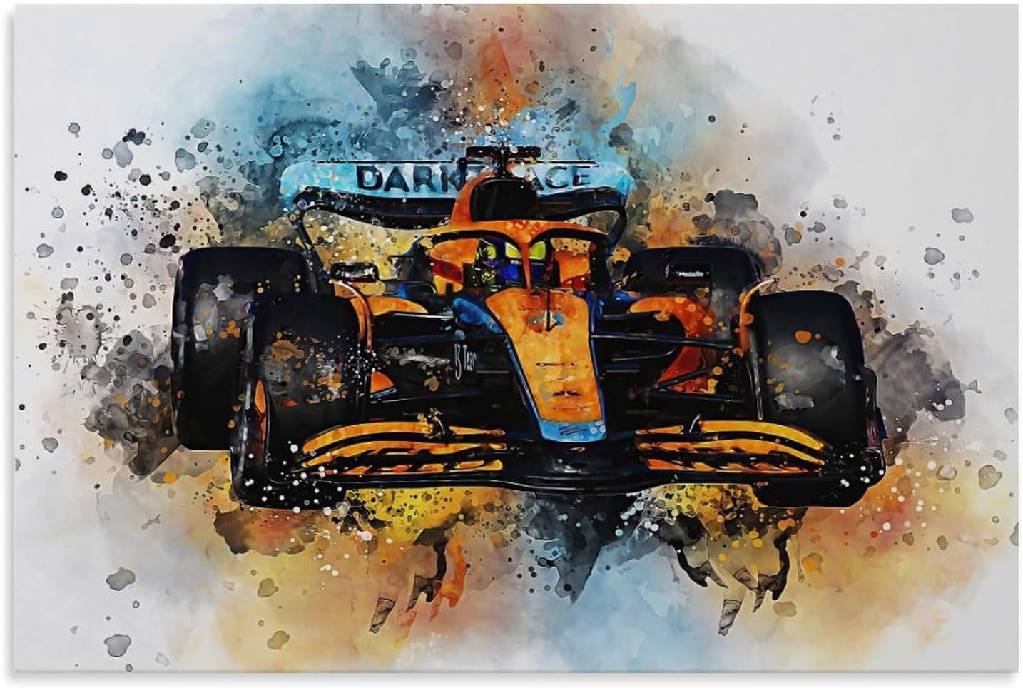 Mclaren Poster F1 Walls Canvas Car Poster Wall Art Boys Room