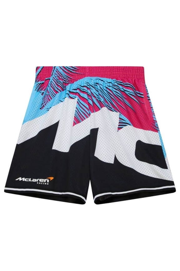 Mclaren Racing F1 Mens Special Edition Miami Gp Mitchell & Ness Mesh Multicolor Short