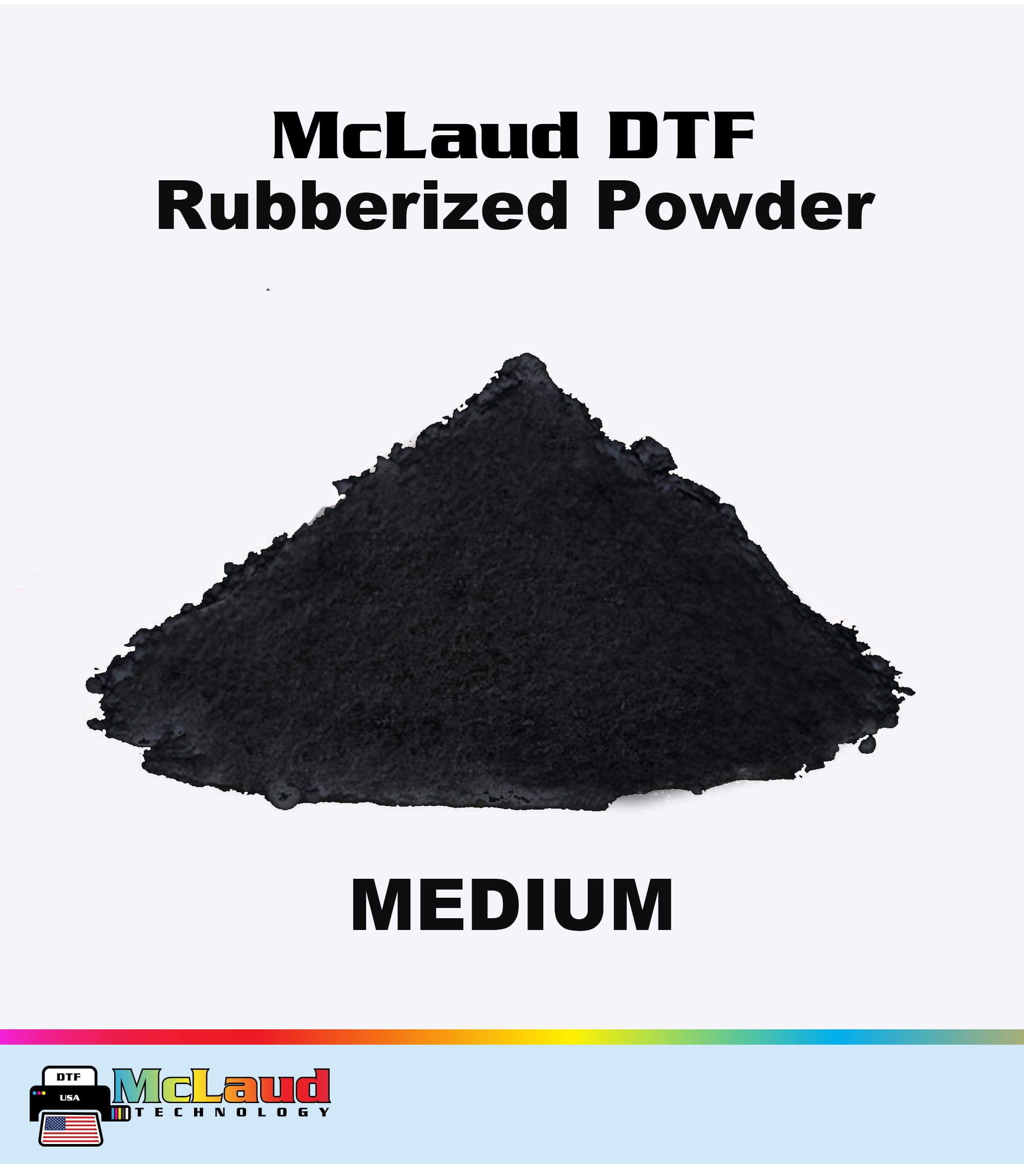 Mclaud DTF Rubberized Hotmelt Powder Adhesive 1 LB Medium, Black