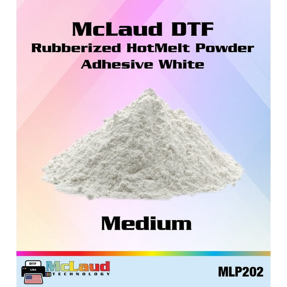 Mclaud DTF Rubberized Hotmelt Powder Adhesive 1 LB Medium, White, Free Shipping
