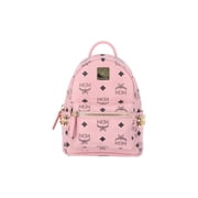 Mcm Men's Pink Stark Visetos Monogram Backpack Pink