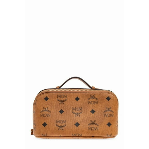 Mcm Men's Structured Brown Bag With Clean Lines Brown
