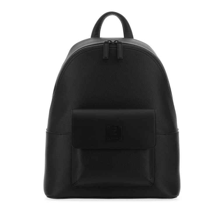 Mcm Unisex Black Leather Stark Backpack