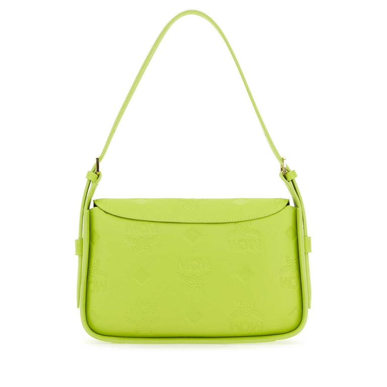 lime green mcm bag