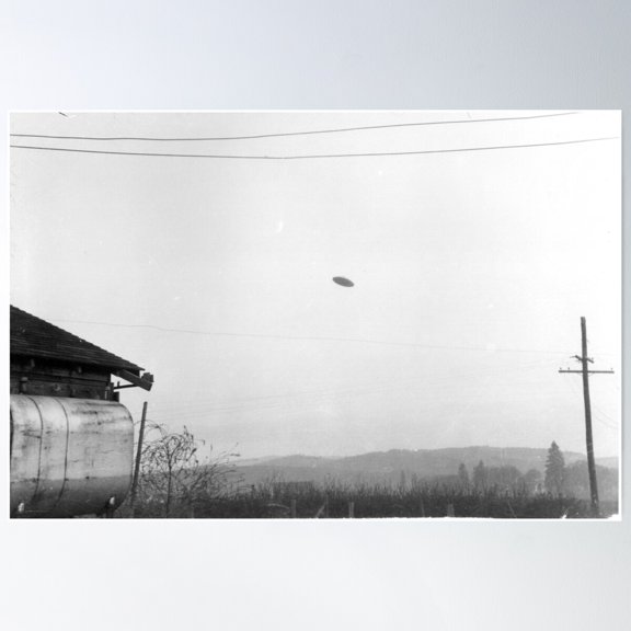 Mcminnville Ufo Sighting, 1950 Poster Wall Art, Modern Wall Decor For Living Room Bedroom, 16x24 UNFRAMED