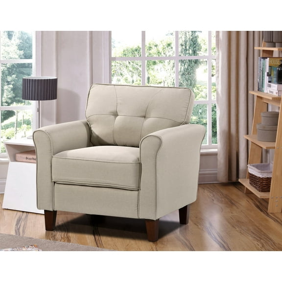 Mcnaboe&nbsp; 32.87'' Wide Tufted Linen Armchair