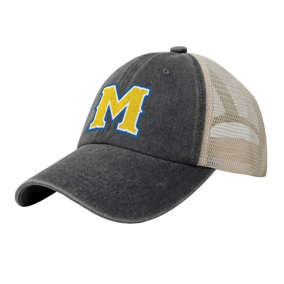 Mcneese State M Logo Baseball Cap Trucker Hat For Men Women Adjustable Outdoor Denim Mesh Hat