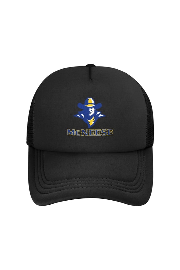 Mcneese State University Solid Color Lightweight Adult Mesh Baseball Cap