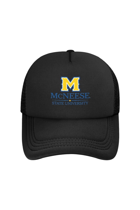 Mcneese State University Solid Color Lightweight Adult Mesh Baseball Cap
