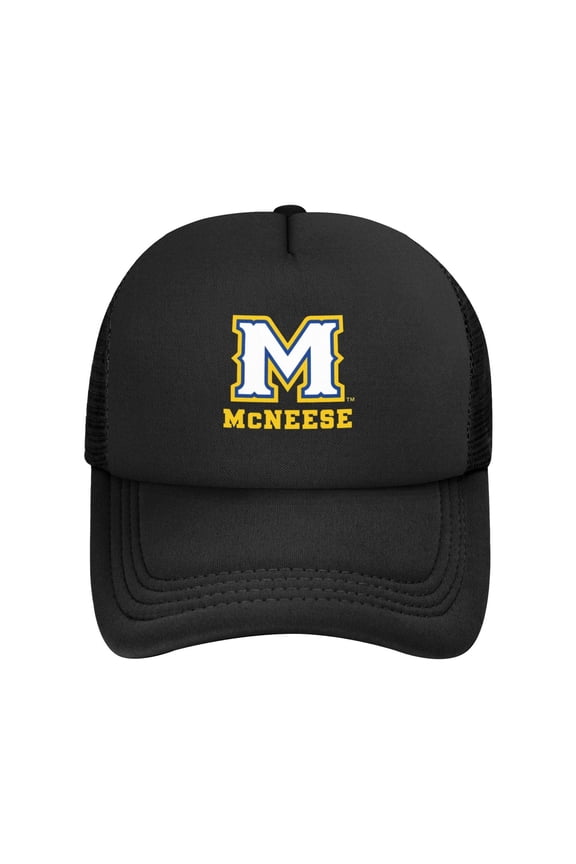 Mcneese State University Solid Color Lightweight Adult Mesh Baseball Cap