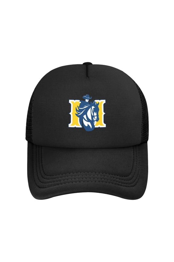 Mcneese State University Solid Color Lightweight Adult Mesh Baseball Cap