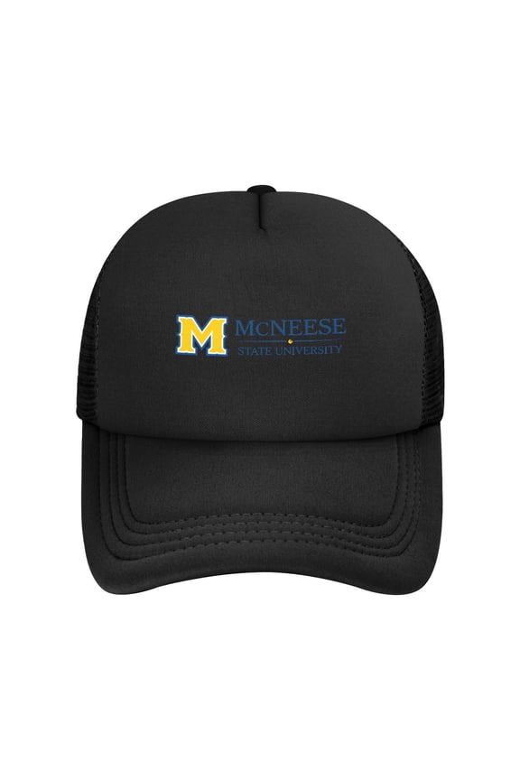 Mcneese State University Solid Color Lightweight Adult Mesh Baseball Cap
