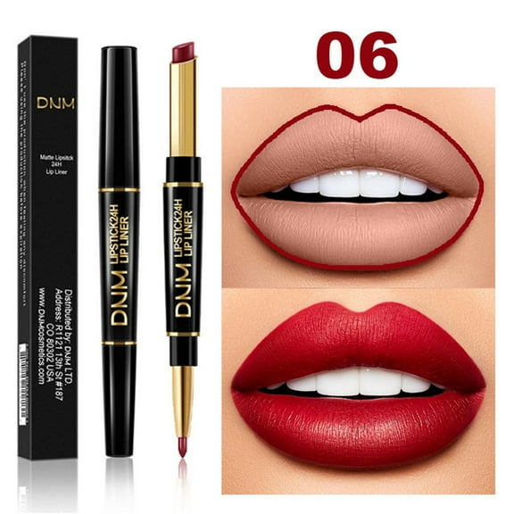 Mcolor 2-in-1 Waterproof Lipstick Lip Liner, 12 Colors Lip Liner and Lipstick Combo, Long-lasting 24 Hour Lipgloss Matte Lipstick and Lip Pencil Liners Makeup Gift Set for Girls Women