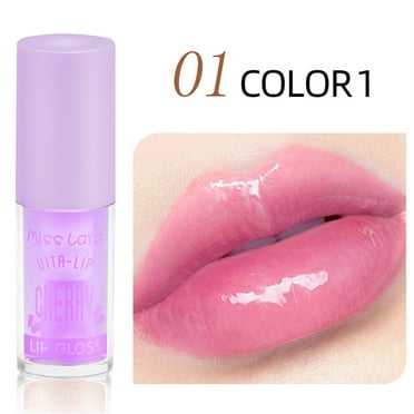 Mcolor 6 Colors Tinted Lip Glow Oil Plumping Lip Oil Hydrating Transparent Lip Oil, Moisturizing Lip Gloss Gift for Girl Women Lip Makeup Care