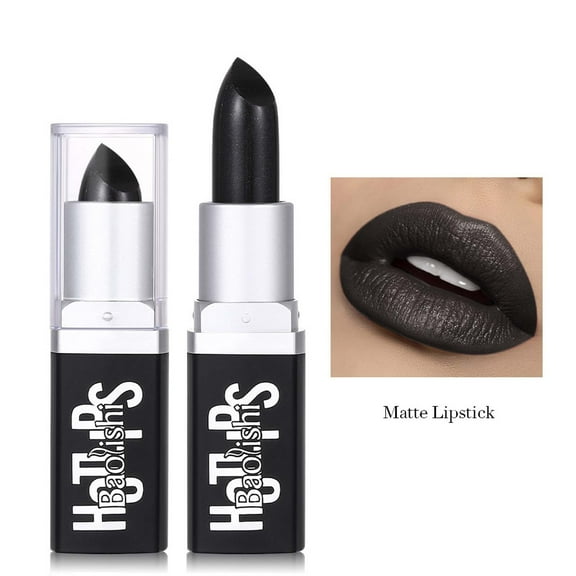 Mcolor Black Lipstick Smudge Proof Matte Long Lasting Waterproof Lightweight for High Comfort All-Day Wear Vegan Talc-Free Paraben-Free Cruelty-Free Black Lipstick