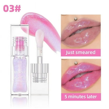 Mcolor Color Changing Lip Oil, Magic Warm Change Glitter Lip Gloss, Moisturizing Color Changing Lip Glow Oil, Shimmery Plumping Lip Oil, Long Lasting Nourishing Non-sticky Lip Tint Oil