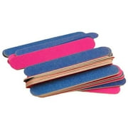 Mcolor Emery Boards for Nails, Nail Files for Nature Nails Small Disposable Double Sided Colorful Nail File Bulk for Home Salon Travel Size Mini Manicure Kit for Men Women Kids Wood Emory