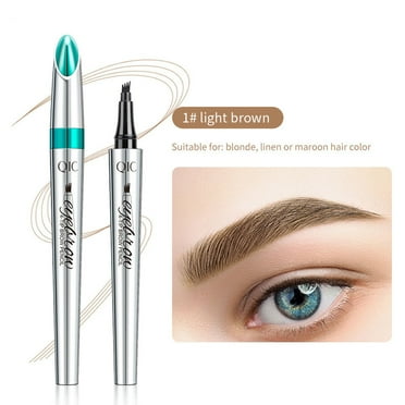 Mcolor Eyebrow Pencil, 4 Tip Microblade Eyebrow Pen, Smudge-Proof brow pen, waterproof eyebrow pencil, Long-Lasting Natural Eye Brow Pencils for Women (Light Brown)