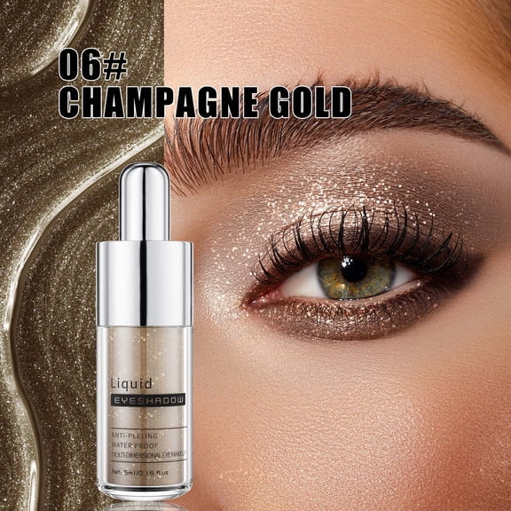 Mcolor Glitter Liquid Eyeshadow Metallic Pigments Shimmer Makeup Metals Gloss for Eyes Eyeliners Sparkling Eye Shadow Shiny Pen Eyeliner Kit Long Lasting Waterproof