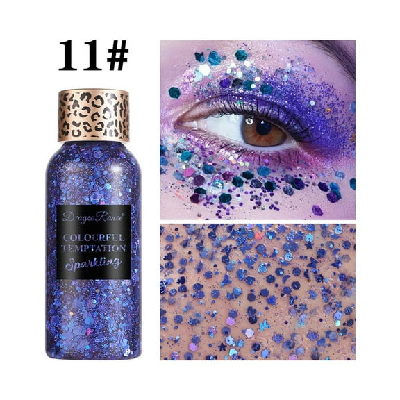 Mcolor Holographic Face Glitter, Long Lasting Glitter Shimmer Chunky Sequins Glitters for Body, Face, Hair Makeup