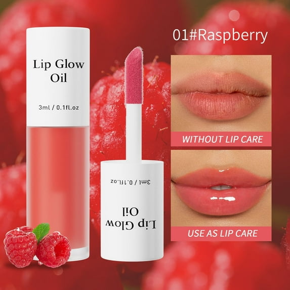 Mcolor Lip Gloss Oil , Flavored Lip Gloss, Hydrating Lip Glow Oil, Fruit Lipgloss Lip oil for Women Girls Teens, Tinted Lip Gloss , Lip Glow Lip Balm for Dry Lips Nourishing