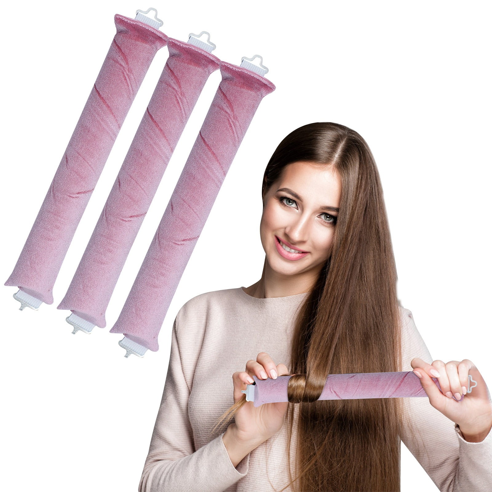 Mcolor Overnight Blowout Rods Jumbo Heatless Hair Curler, Heatless Curls Satin Jumbo Flexi Rods