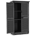 thumbnail image 1 of Mcombo 63" Wood Outdoor Storage Cabinet, Garden Storage Shed with Lockers 0870, 1 of 8