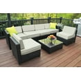 thumbnail image 1 of Mcombo Aluminum Outdoor Patio  Furniture Sectional  Set Black Wicker Sofa All-weather Resin Rattan Conversation Chair with Cushions 6080-1007 Cw, 1 of 9