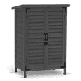 thumbnail image 1 of Mcombo Outdoor Wood Storage Cabinet, Small Size Garden Wooden Tool Shed with Double Doors 0985, 1 of 8