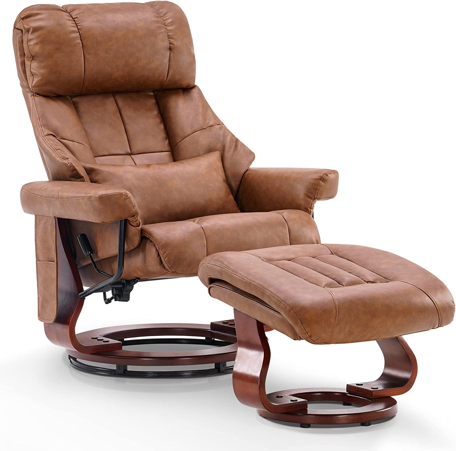 Mcombo Electric Power Recliner Massage Ergonomic Chair Vibrating Heated Lounge Remote PU Leather 7050