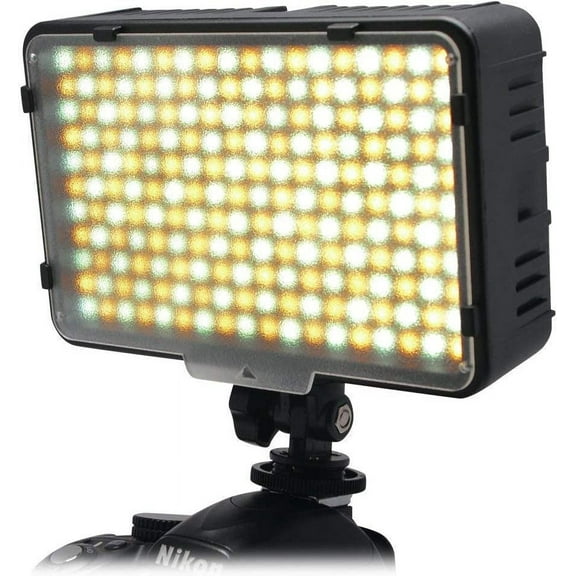 Mcoplus198 Bi-Color camera video LED Light High Power Panel Lighting for Digital SLR Cameras black