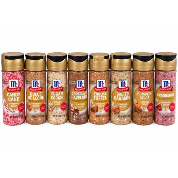 Mcormicks Ultimate Fall, Winter. Holiday Finishing Sugars 8 pack bundle