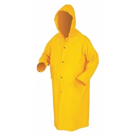 TOOLERMART Mcr Safety 200Cm Classic Raincoat With Detachable Hood, Pvc/Polyester, .35Mm,