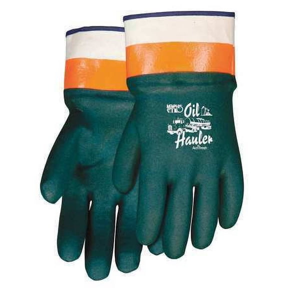 Mcr Safety 6410Sc 9-1/2" Chemical Resistant Gloves, Pvc, L, 1 Pr