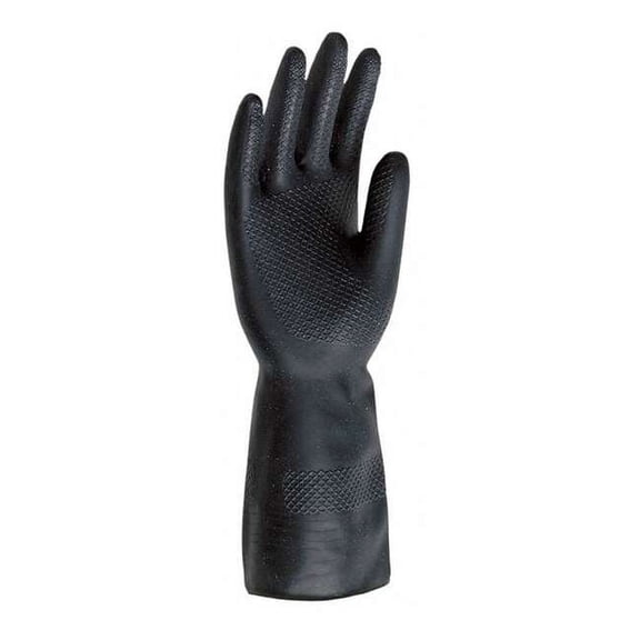 Mcr Safety Chem. Resistnt Glovs,M,Blk,Neoprene,PK12 5435M