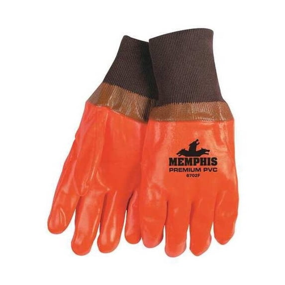 Mcr Safety Chemical Gloves,L,11-1/2 in. L,Sandy,PR 6702F