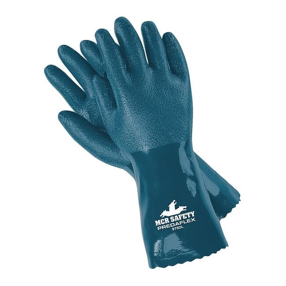 Mcr Safety Chemical Gloves,L,12 in. L,Rough,PR  9792L
