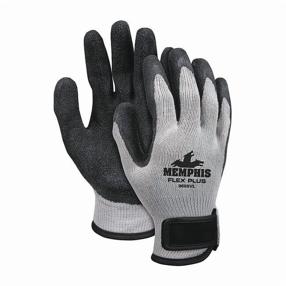 Mcr Safety Coated Gloves,Cotton/Polyester,M,PR 9688VM