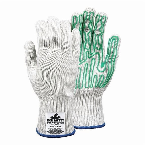 Cut Resistant Coated Right Hand Glove, Cut Level A6 ,Silicone ,Fish Net ,L 92379LRH