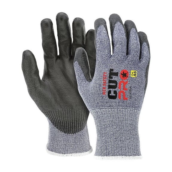 Mcr Safety Cut Resistant Gloves,Black/Blue,XS 92793PUXS