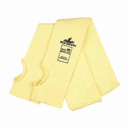 Mcr Safety Knit Sleeve, Yellow, L, Kevlar 9378KFT