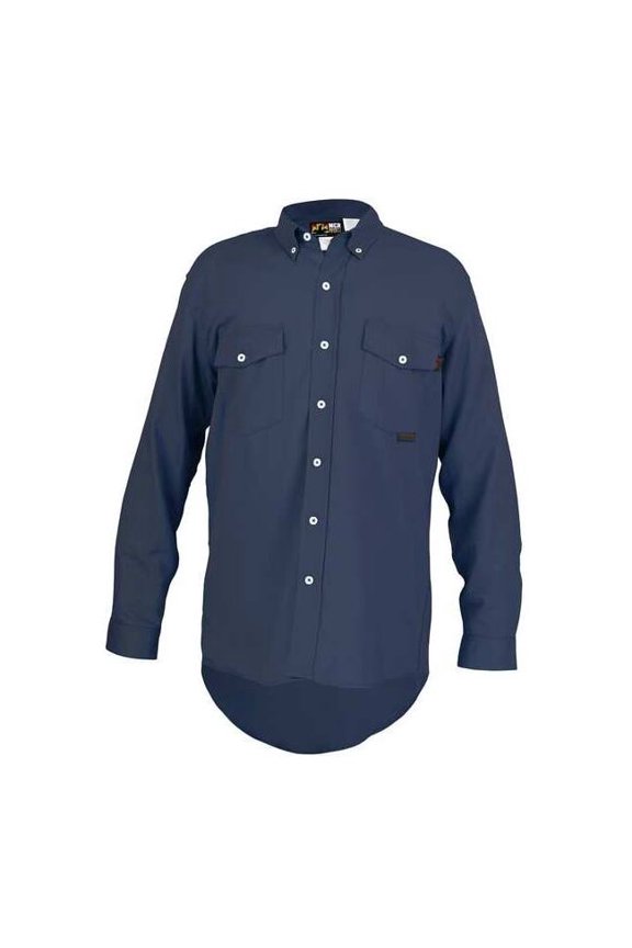 Men's FR Long Sleeve Shirt, 8.7 cal/sq cm, L, Max Comfort(TM) S1NL