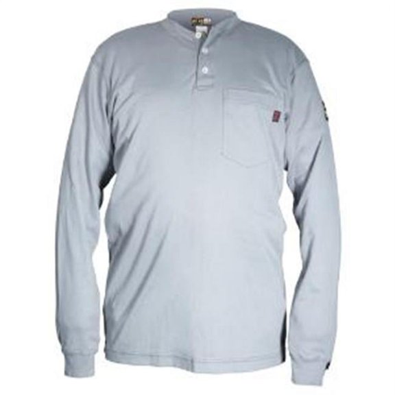 Mcr Safety FR Long Sleeve Shirt,9.6 cal/sq cm,Gray H1GL