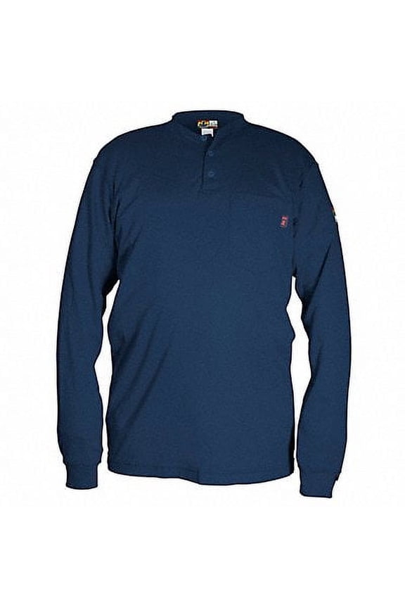 FR Long Sleeve Shirt,Navy,4XL,Regular H1NX4