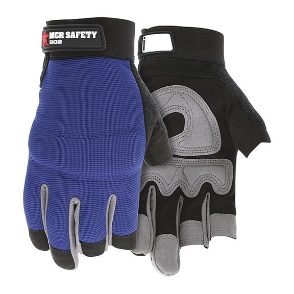 Mcr Safety Fasguard Synthtc Leather 3 Fingerless,XL 902XL