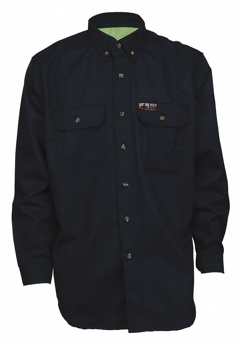 Mcr Safety Flame-Resistant Collared Shirt,2XL Size SBS2002X2 - Walmart.com