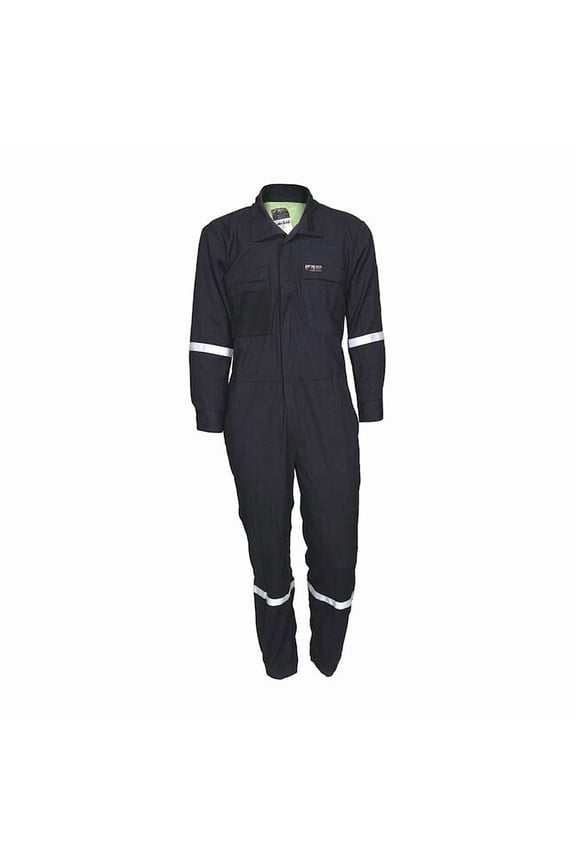 Coverall, 8.9 cal/sq cm ATPV, 2XL, 30 in Inseam, FR Inherent Blend, Zipper SBC101252
