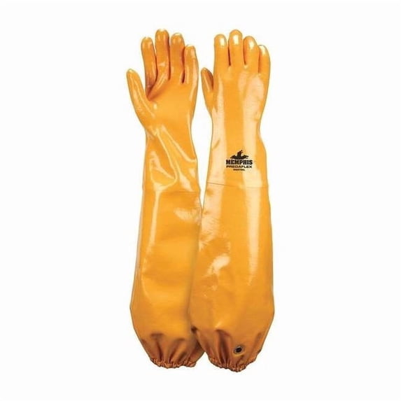 Mcr Safety Gloves,Nitrile,L,25"L,Cotton,PR MG9796L