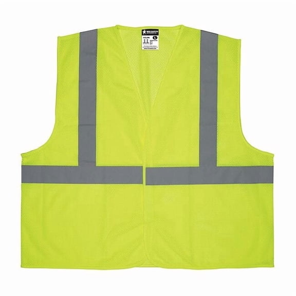 Mcr Safety High Visibility Vest,3XL Size,Unisex V2CL2MLX3
